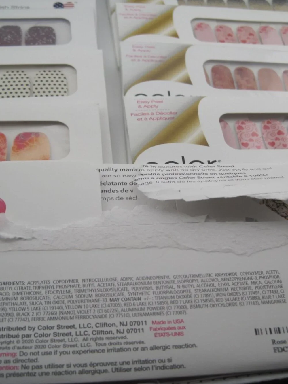 Color Street 100% Real Nail Polish Long Lasting Strips Lot Of 11 Packs
